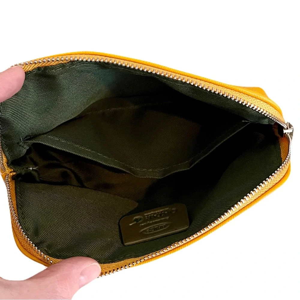 Bric’s Mustard Yellow Saffiano Makeup Toiletry Bag